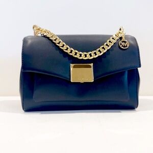 MICHAEL MICHAEL KORS Lita Small Black Leather Crossbody Bag